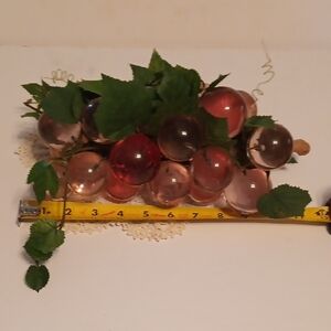 Vintage Pink  Lucite Grapes Decor 12 Inches Long And It Glows